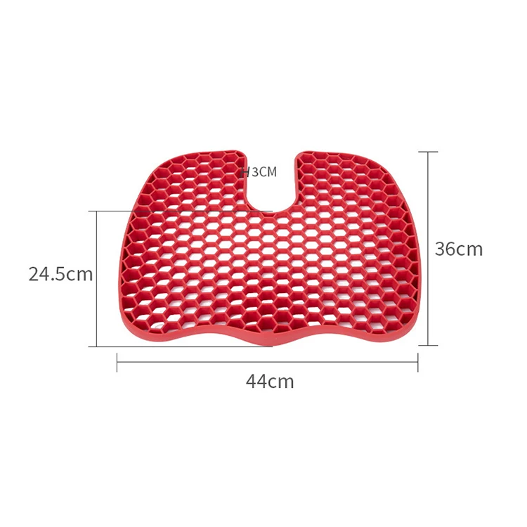High Quality Office Cooling Gel Silicone Honeycomb Car Seat Cushion With Out Cover Removable Cooling Gel Car Seat Cushion
