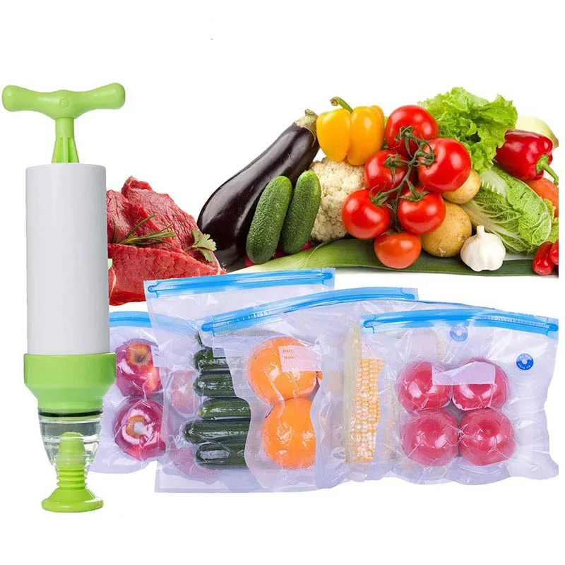 TXL555 Food Packaging Vacuum Compression Sealing Bag Resealable Food Preservation Bags Vegetable Fruit Vacuum Storage Bags