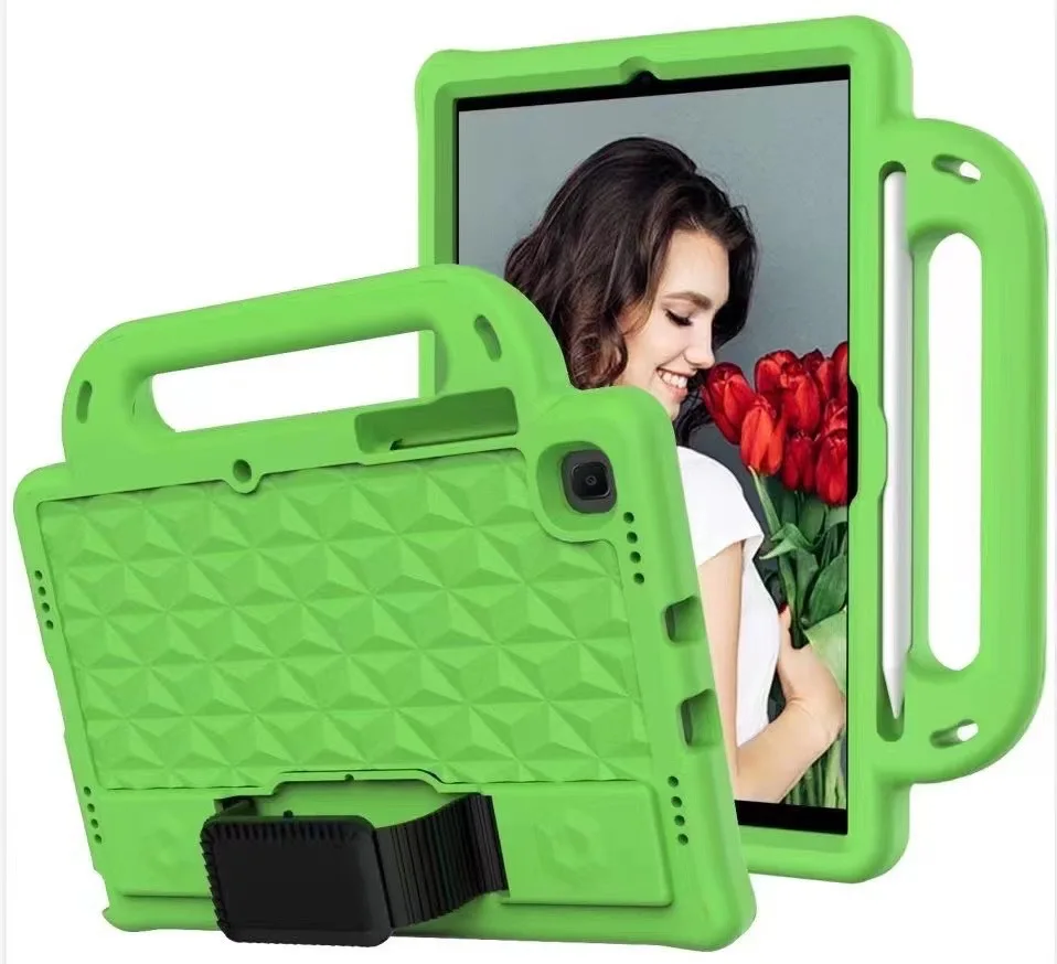 Diamond pattern Shockproof wristband EVA protective tablet pc case for for iPad, M5 10.8 M6 10.8, samsung tab A, fire HD 8