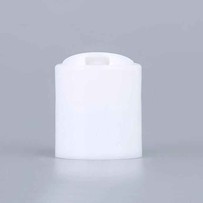 Free Sample Recyclable 28mm 28/410 Plastic Screw Disc Top Cap For Shampoo Shower Gel Toner Liquid Cosmetics