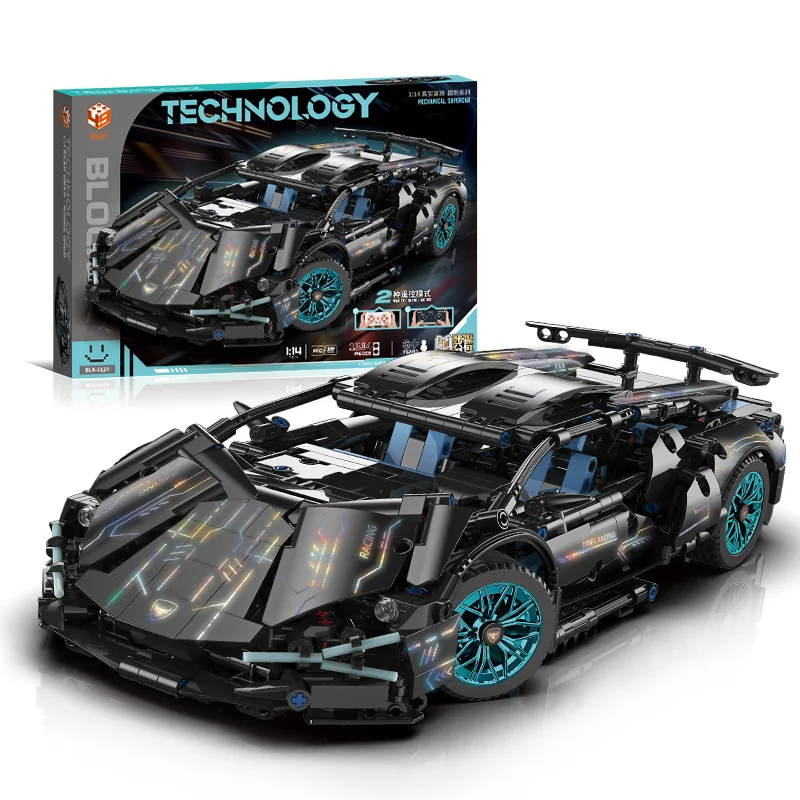 BLK-0124 Premium Auto Muscle Technology Car model Education Super Racing block set Boy Children gift 1280pcs