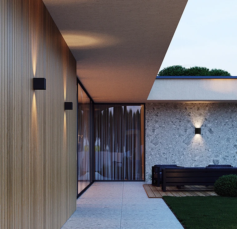 
IP54 6w black white surface waterproof outdoor lighting lamp up down wall mounted led outdoor wall light 