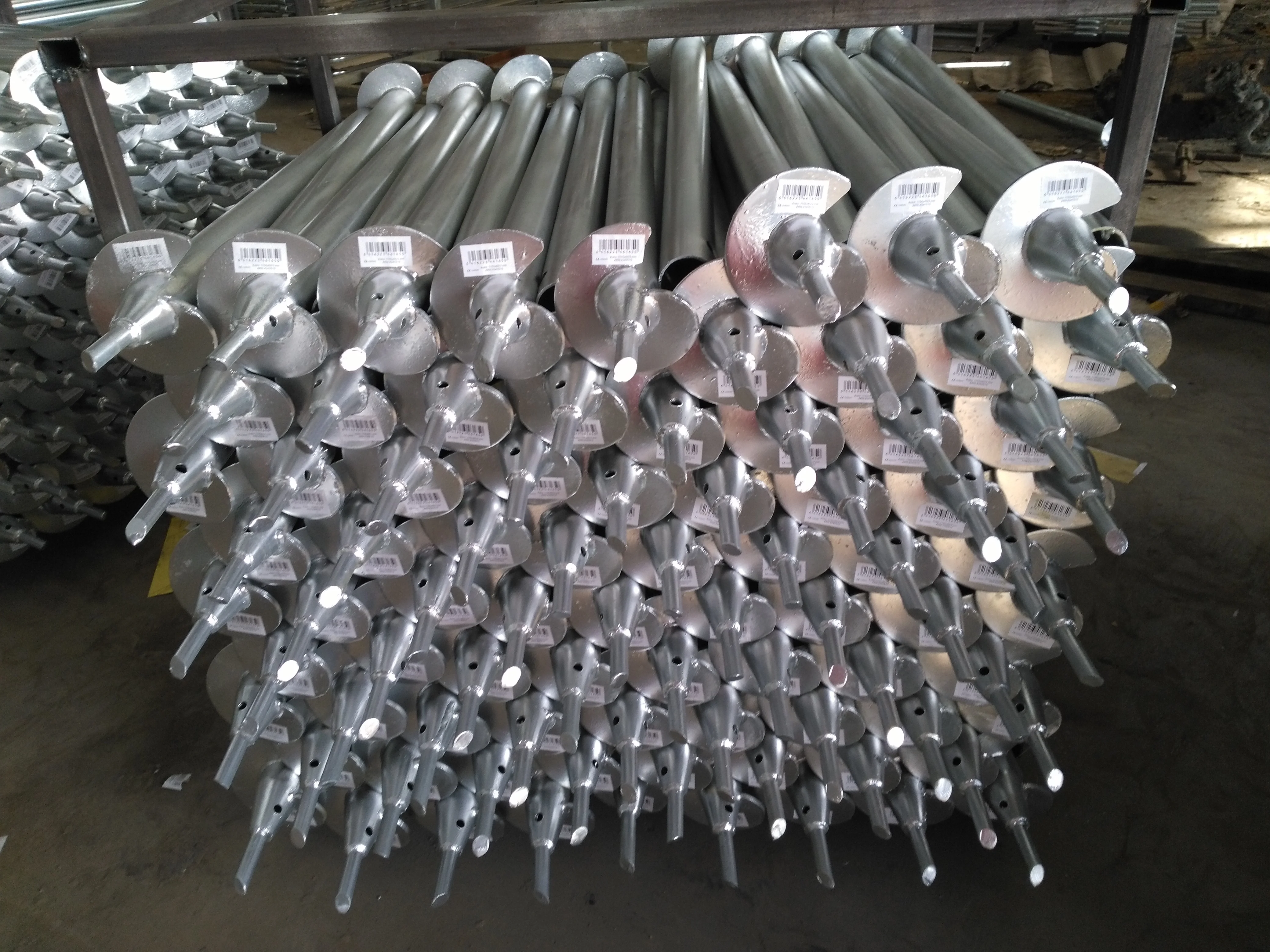 Hot-galvanized ground screw pile post anchor for foundation project