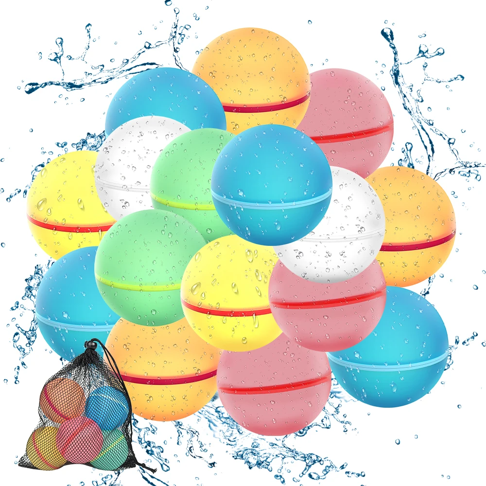 Напечатанные на заказ многоразовые водяные бомбовые Самоуплотняющиеся силиконовые магнитные многоразовые водяные шары