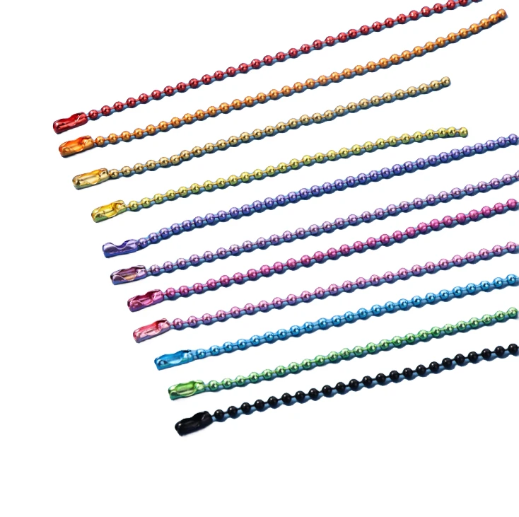 Customized Wholesale Hot Sale Diy Necklace Connector Circular Bead Chain Metal Bead Chain Curtain Ball Chain