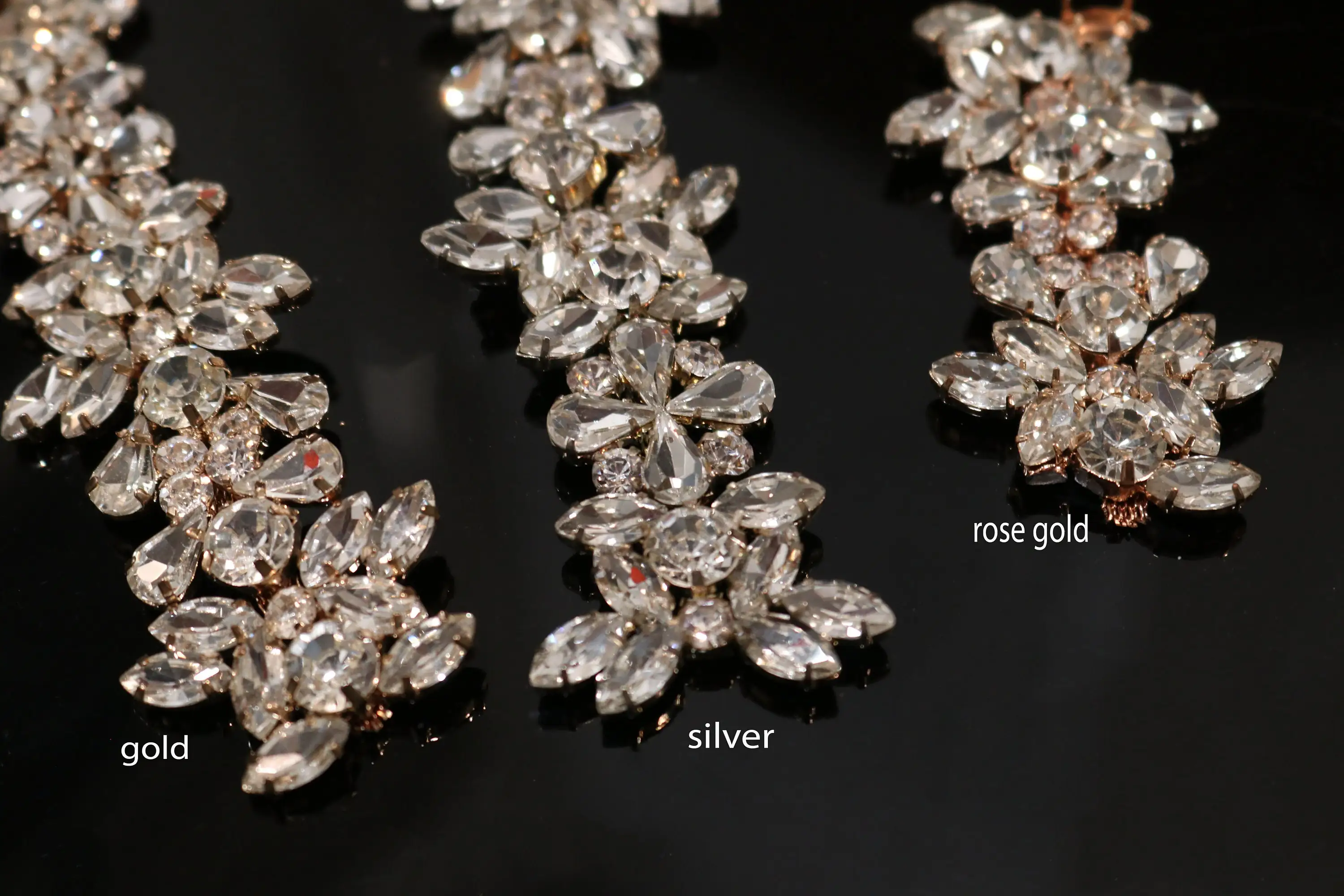 Cadenas De Diamante Shiny Copper Based Crystal Rhinestone Chain Trim for Dress Decoration