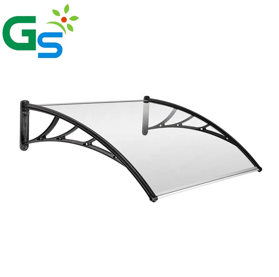 1000*1200Mm Rain Protect Polycarbonate Entrance Canopies Commercial Rain Plastic Front Outdoor Canopy
