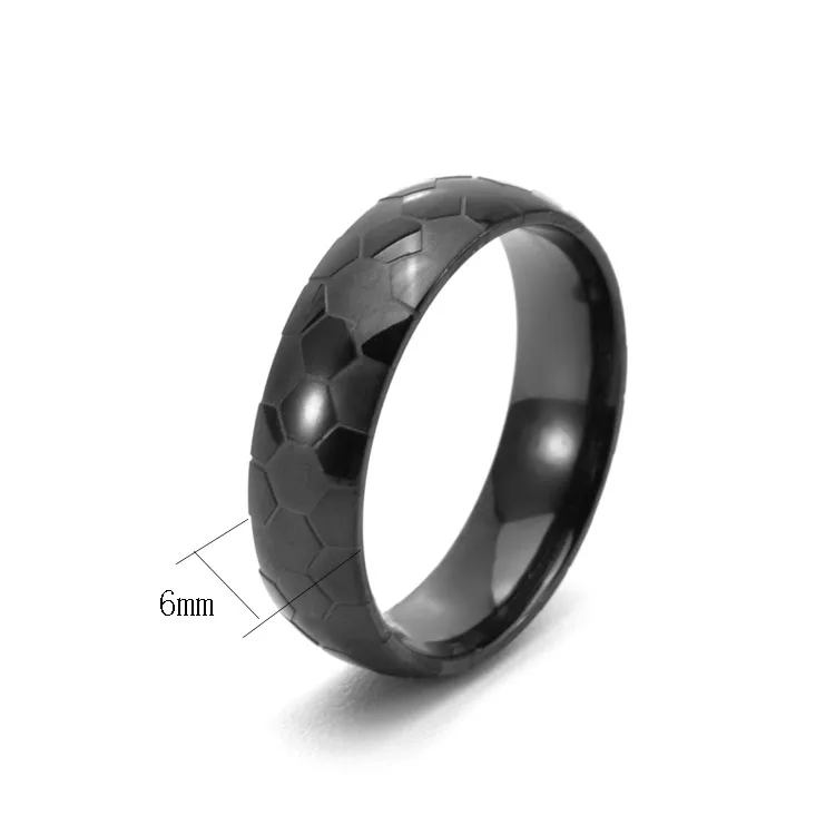 Custom Wholesale Non Tarnish Gold Plated Stainless Steel Football Sport Jewelry Manufacturer Modern Men Women  Finger Ring