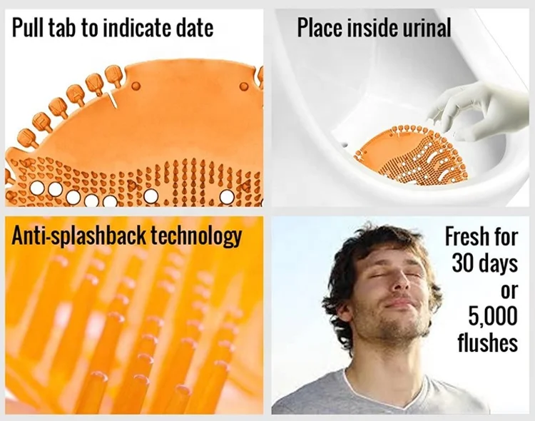 Wholesale Custom Packaging & Logo Printed Available Disposable Deodorant Urinal Screen Mats