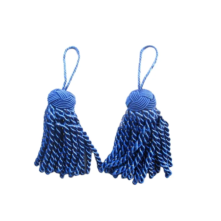 Hot Sell Blue Key Tassels Making Mini for Hanging Decoration
