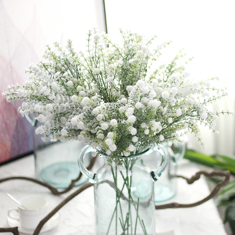 Artificial flowers long stem wedding flower babys breath home wedding artificial flowers from china