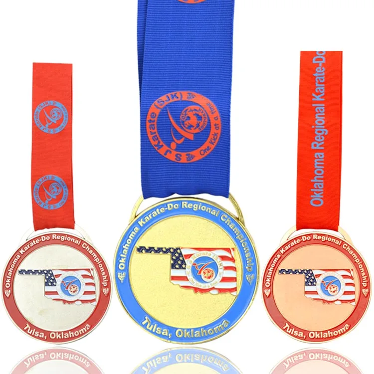 China Crafts Artigifts Manufacturer Wholesale No Minimum Order Custom Metal Enamel Award Gift Sport Trophies And Medal