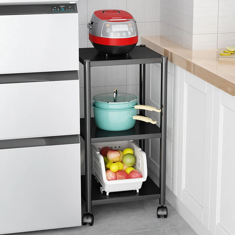 Kitchen Storage Rack Vegetable Basket Fruit And Vegetable Rack Floor Type Multi-layer storage trolley kitchen cart