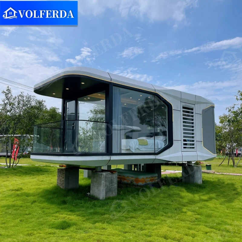 Капсульный дом VOLFERDA E5 Casas Prefabricadas виллы небольшой 2 спальни 1 ванная комната
