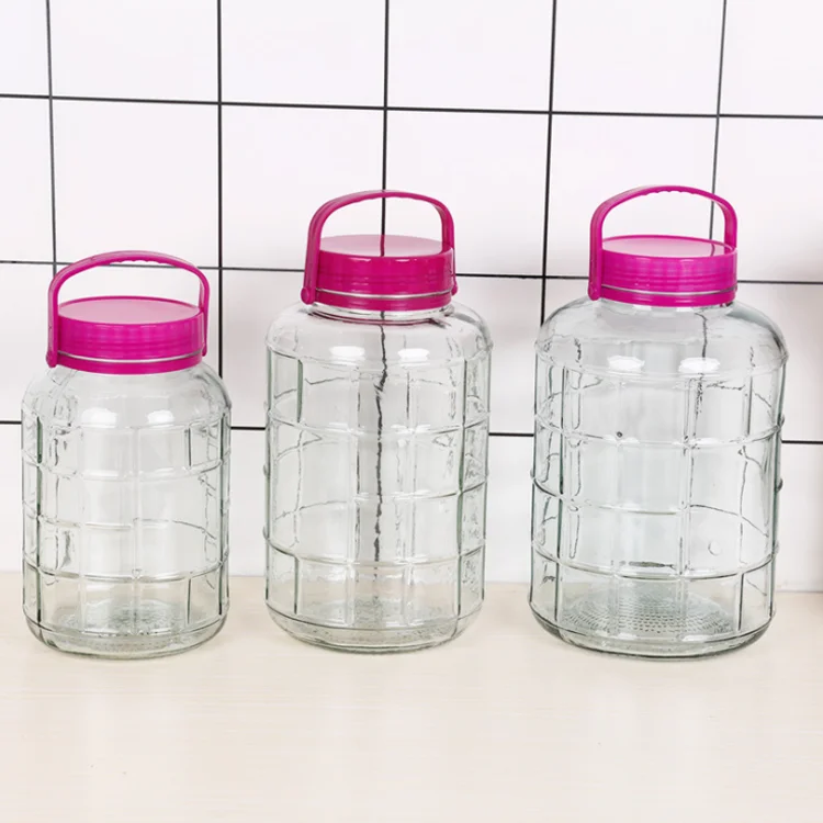 1L 2L 3L 5L 8L 10L 16L Wide mouth hermetic large glass fermentation jar with screw lid for home brewing