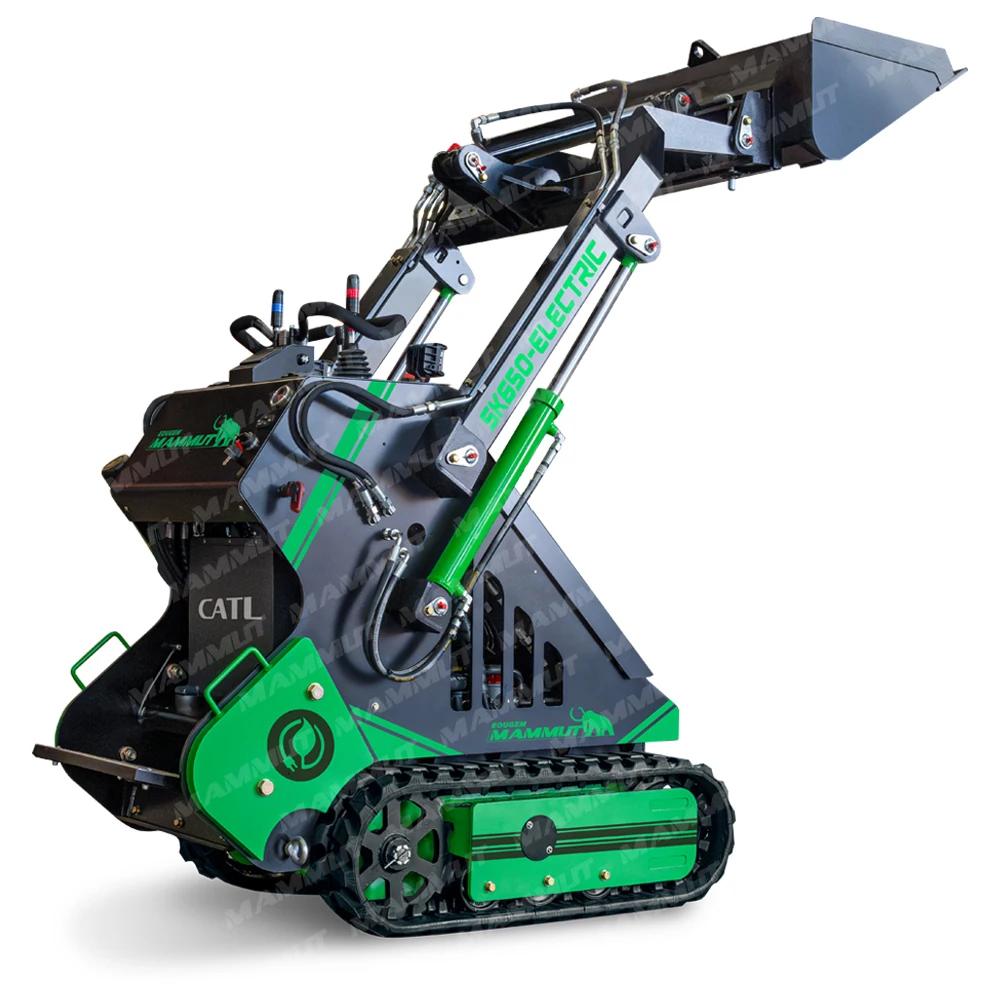 Mammut 770lbs 300kg 400kg 500kg track type Electric Battery Powered Mini skid Loader SKE650 for Construction