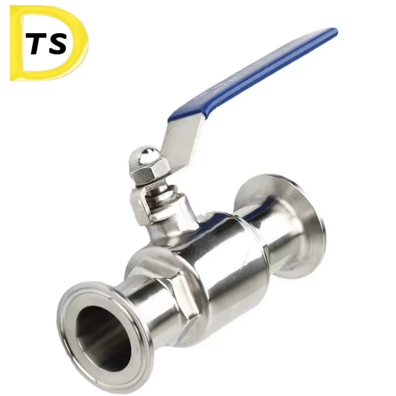 High Quality 2way  Manual Tri Sanitary Ball Valve Ferrule Type SS 304 Food Grade Valve Stainless steel ball valve