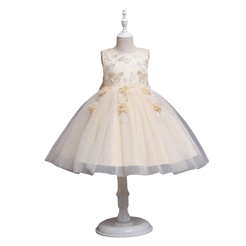 Flower Christening Baptism Communion Birthday Kids Party Pageant Wear Dresses Girls