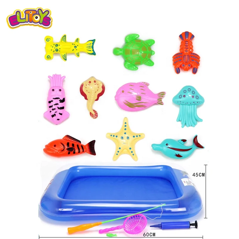 2020 Hot Sale Summer Toy Kid Fishing Game Set Toys With Fish Pond 14PCS