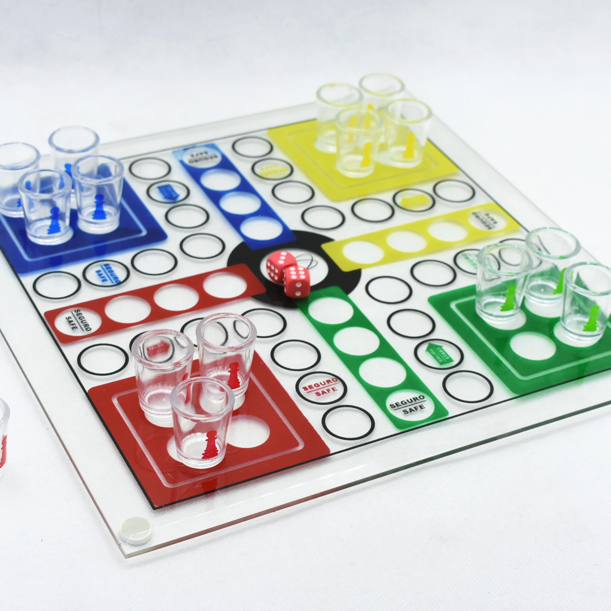30*30cm Large High Quality Ludo Shot Glass Drinking Ludo Drinking Chess Drinking game