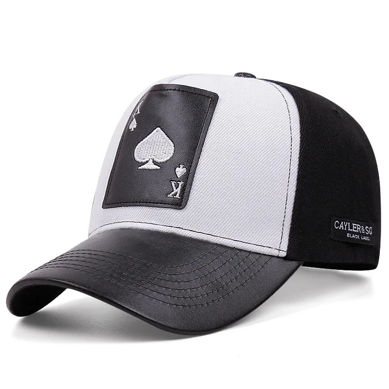 Customized Leopard Duckbill cap Men Women Sun Hat Poker Hip Hop Baseball Hat