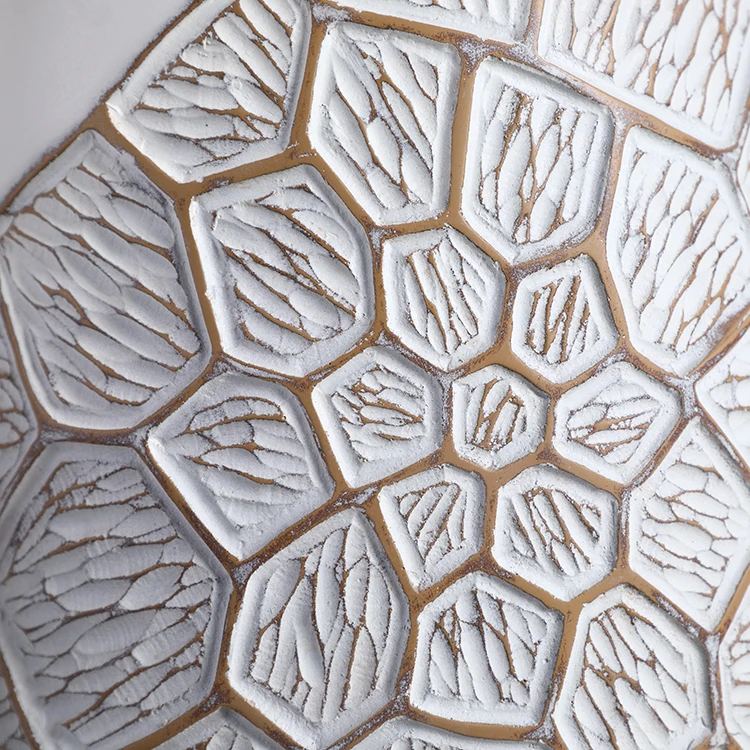 Hot sale polyresin vase custom hotel decorative flower vase large for wedding