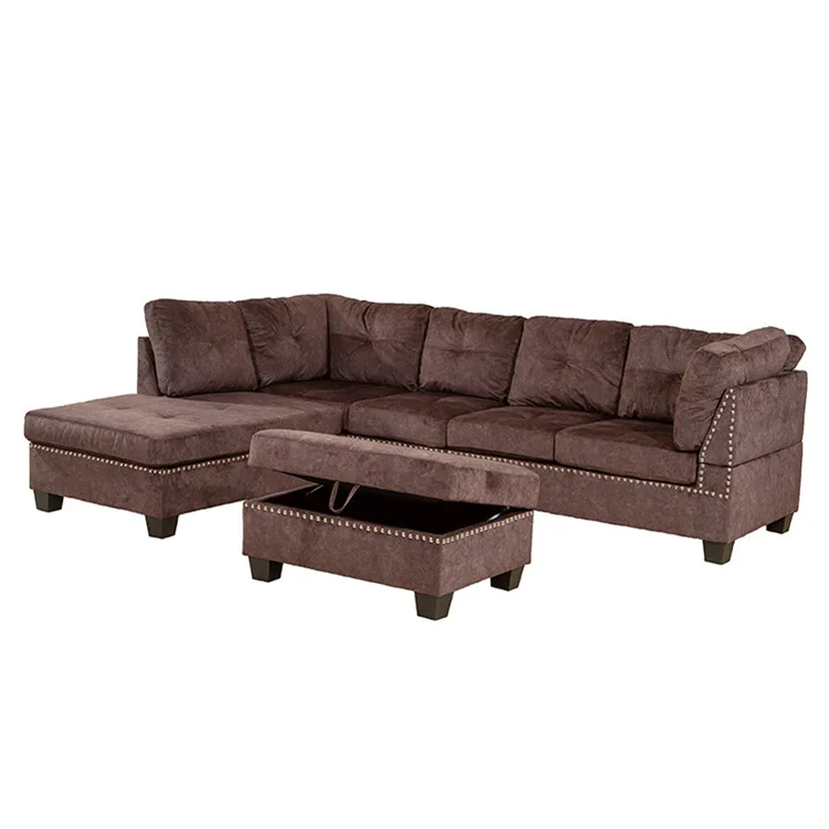 Brown And Tan Couch Small Modular L Sectional Sofa For Any Place