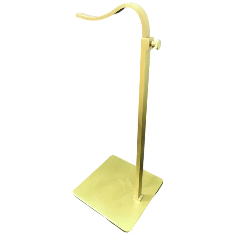 Customized Golden Rails Display Rack Metal Handbag Holder Display Stand Hanging Bag Rack For Retail Shop