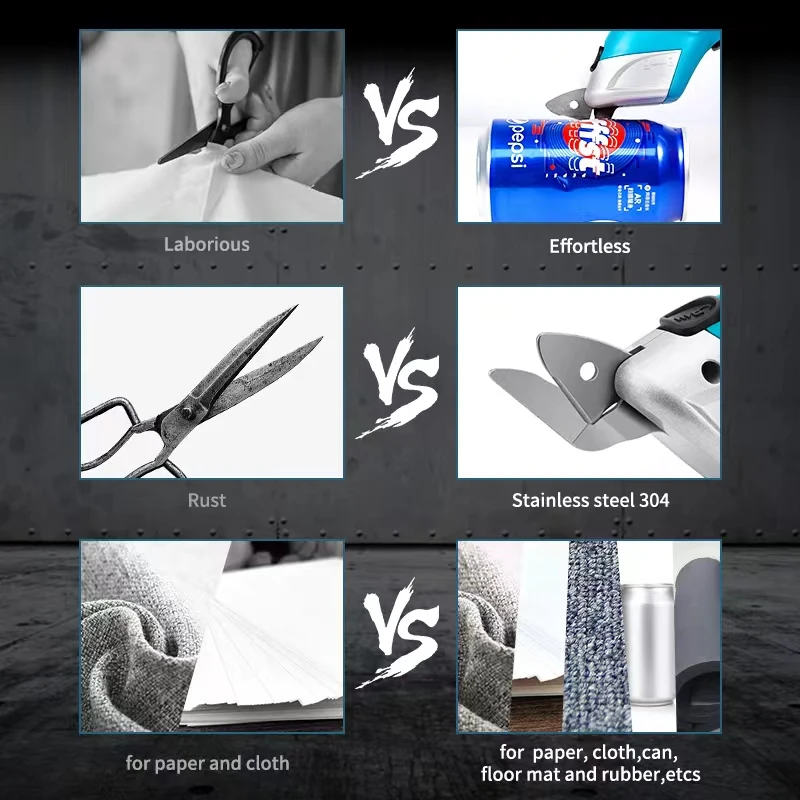 cordless rechargeable electric replacement knife head scissors for fabrics