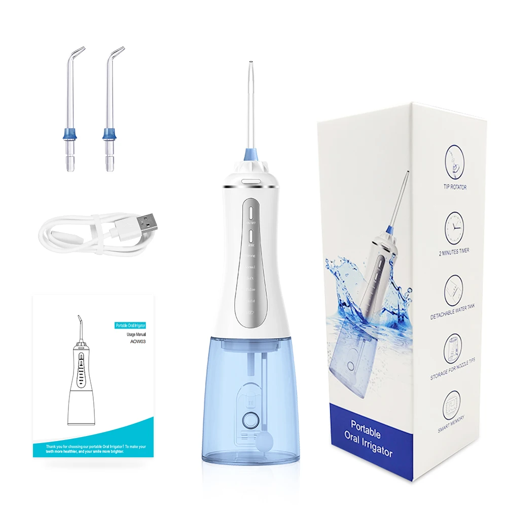Small Cordless Water Pick Teeth Cleaner Dental Mouth Wash USB Rechargeable Water Flosser Oral Care Irrigator