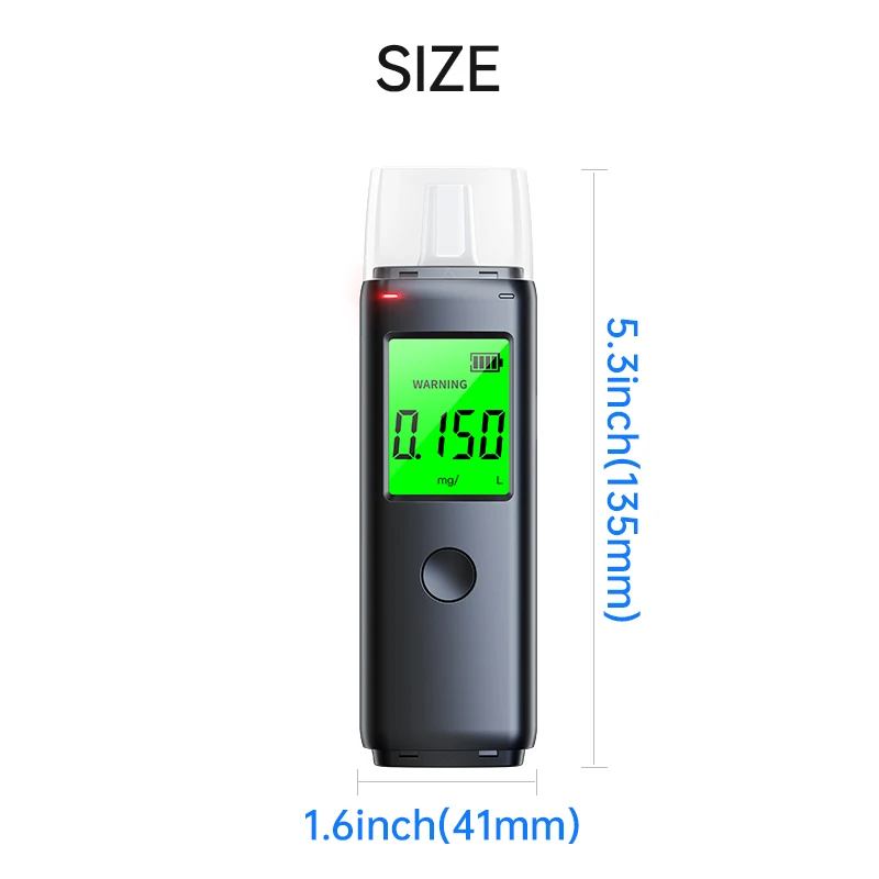 pretty portable keychain Breathalyzer alcoholmeter digital for home/personal use/gift Alcotester breath alcohol testerMr black05