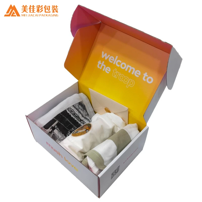 custom logo shipping apparel dress t shirt packaging box for packaging clothes dresses