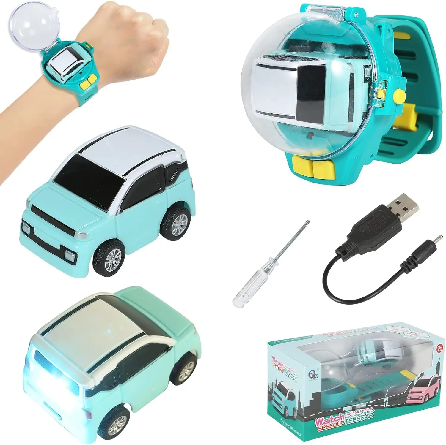 EPT Factory Wholesale 2.4GHz Mini RC Wrist Hand Watch Remote Control Car Toy for Kids