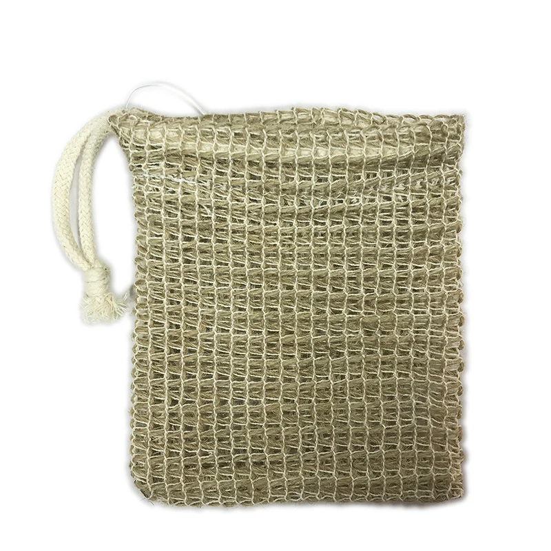 Eco-Friendly Jute Pouch Soap Saver for Foaming and Drying Natural Exfoliating Mesh Soap Bag