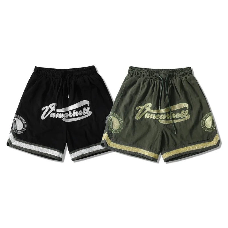 Factory Wholesale Vintage Gym Sublimated Men Shorts Breathable Comfortable Cashew Embroidered Mens Shorts
