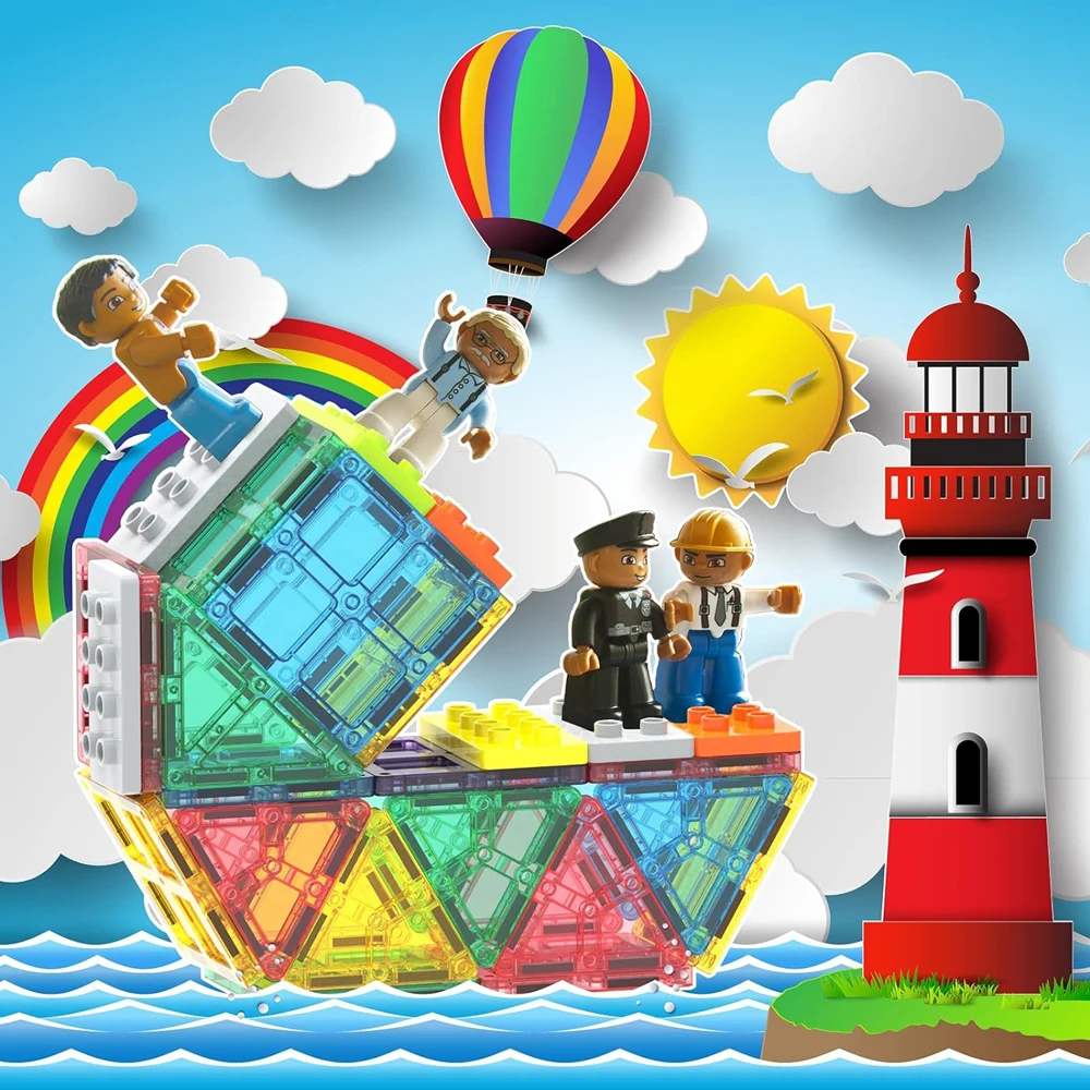 3D Магнитные фигурки мини кирпичи пластиковые профессиональные роли Мультяшные Куклы Фигурки детские игрушки набор игрушек