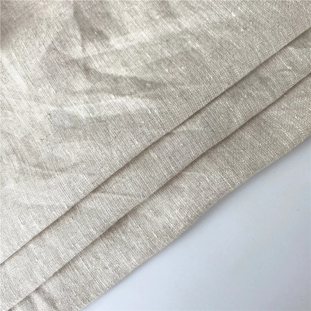 Wide width stone washed 280cm pure linen curtains 100% linen fabric for bedding