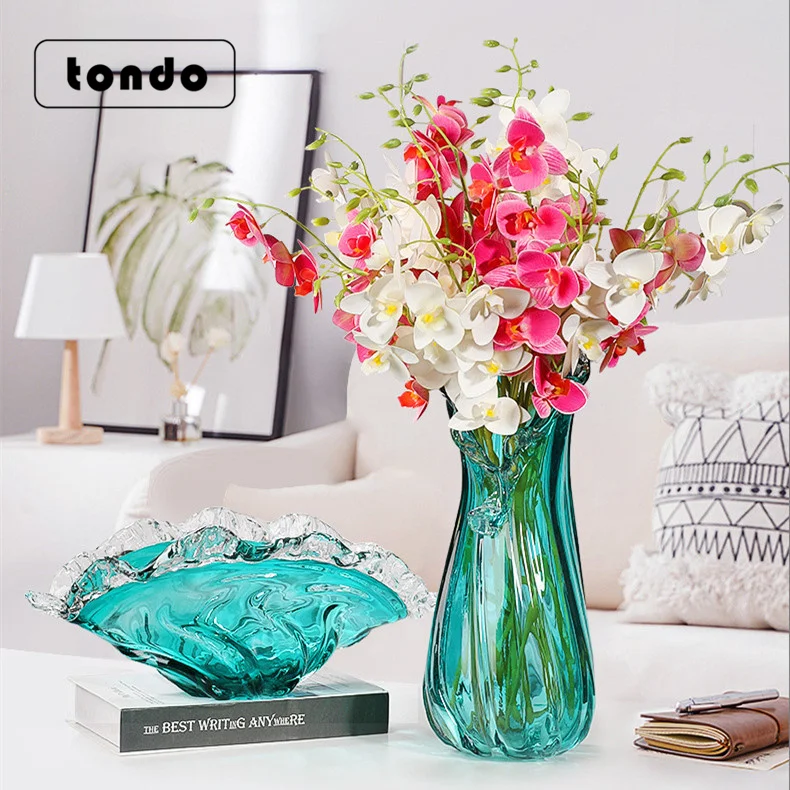 Tondo Luxury Modern Vase Dining Table Home Decoration  Glass Flower Vase