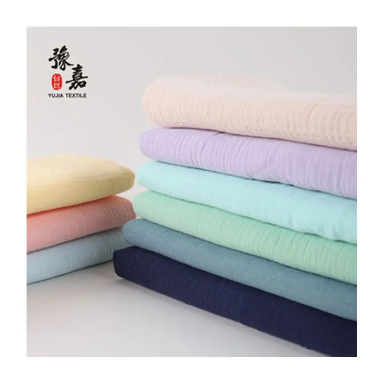 Нет минимального заказа, многоцветная окрашенная двухслойная хлопчатобумажная муслиновая мятая двойная марлевая ткань для ребенка