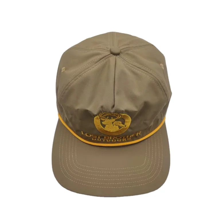 High quality unstructured wholesale custom blank waterproof nylon rope snapback hat gorras