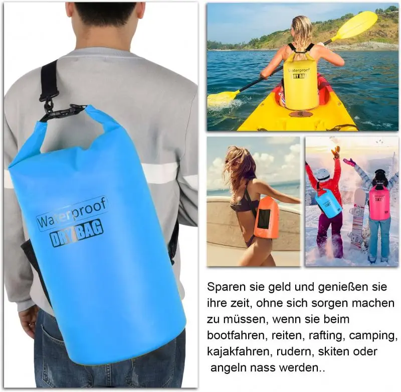 Custom fashion waterproof wet  dry bag beach swim bag