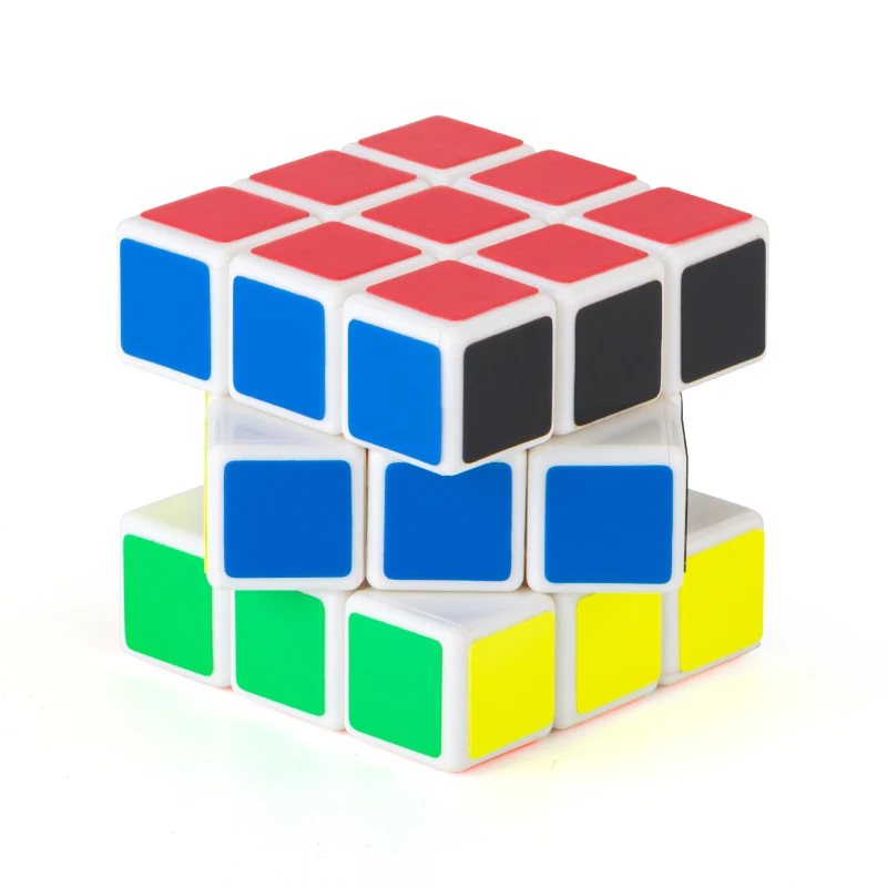 4.5cm magical desk toy square 3x3 speed cubes with white black base