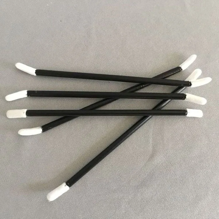
JSW-7018 Black Handle Lint Free Cleanroom Double Tip Polyester Swab 