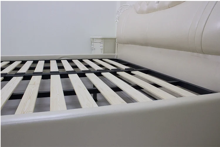 Strong Support iron strong mattress foundation platform metal wooden slatted bed frame