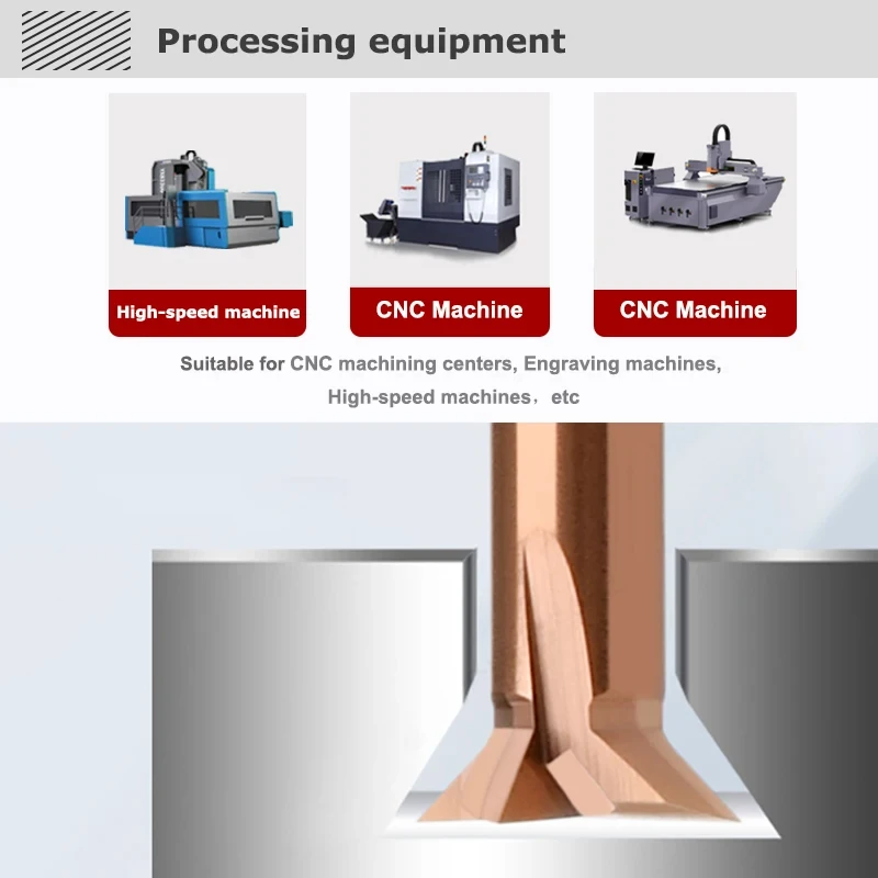 T-shaped Dovetail End Mill Solid Tungsten Carbide Endmills Milling Cutter 45 60 Degree Chamfer CNC Tool Lathe Router Bit