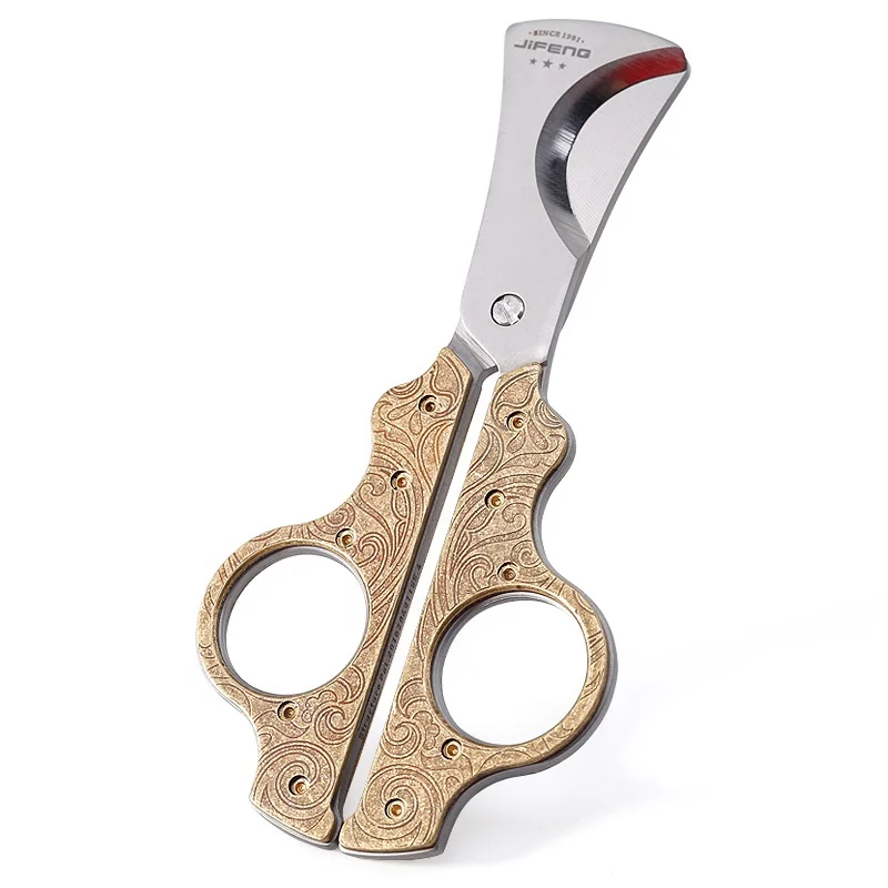 J101 12.9*6.4*0.5cm 107g JIFENG metal vintage silver sharp blades cigar scissors for most of ring gauge cigars