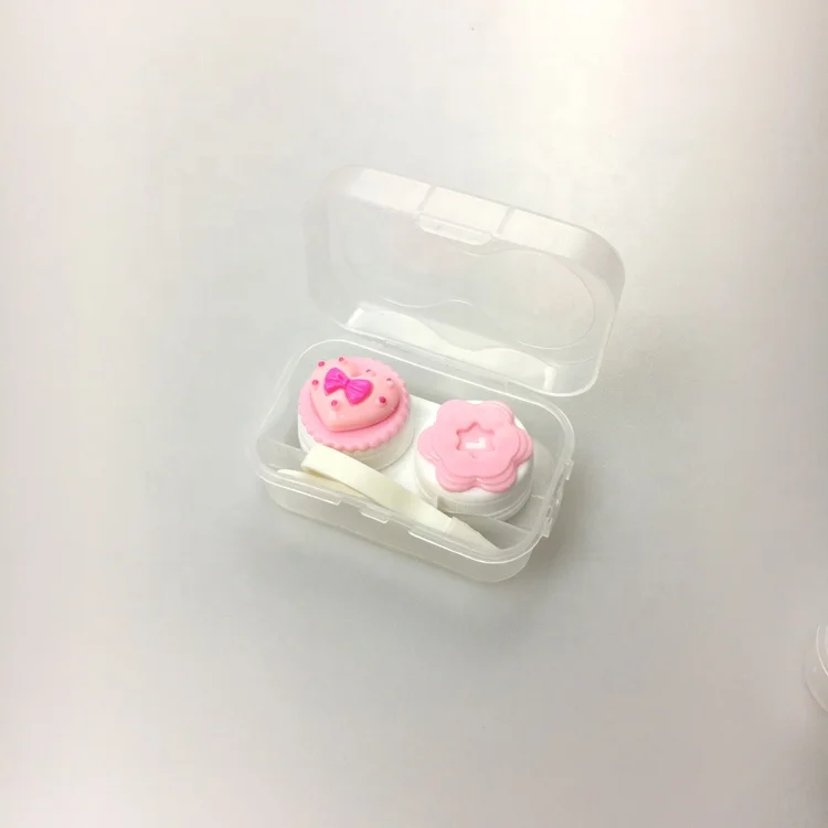 3D милый Футляр для контактных линз, милый Футляр для контактных линз, принимаем печать логотипа на футляре A-S001