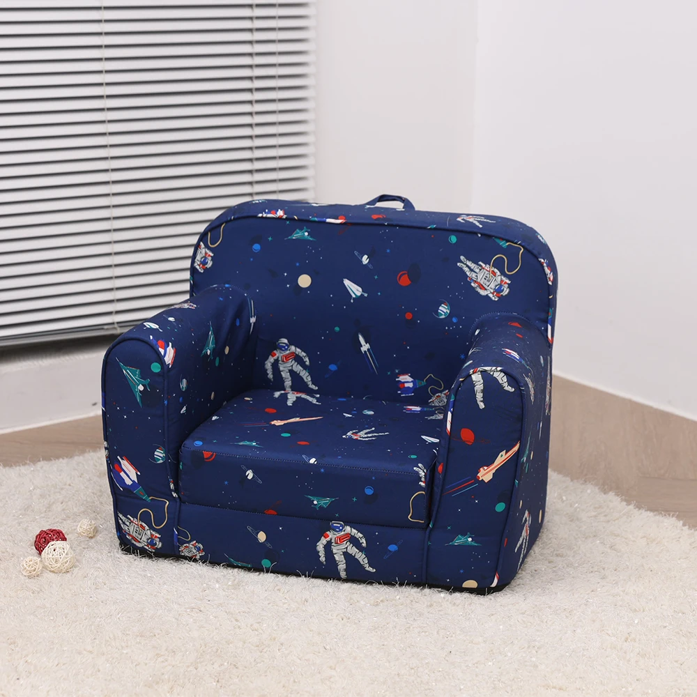 Indoor furniture living room bedroom popular design kids lazy sofa soft comfortable beanbag chair with arms children sofa bed