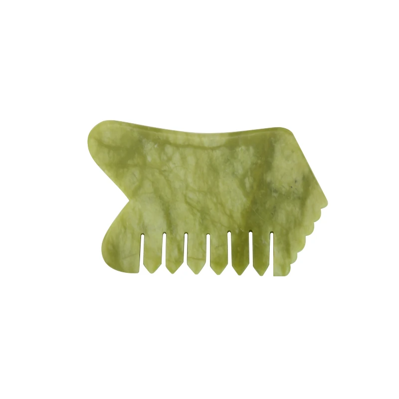 Green Xiuyan Jade Guasha Massage For Body Jade Comb Gua Sha