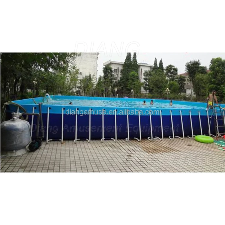Hot Selling Deluxe Portable Swim Steel Large Intex Inflatable Pools Swimming Outdoor Metal Frame Pool